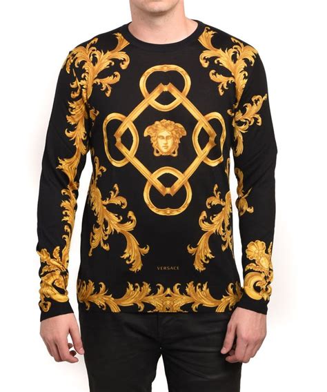 men versace sweatshirt|Versace sweaters for men.